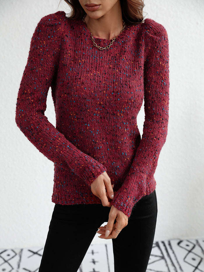 Yarn Knitted Solid Sweater