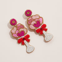 Beaded Bouquet Statement Earrings