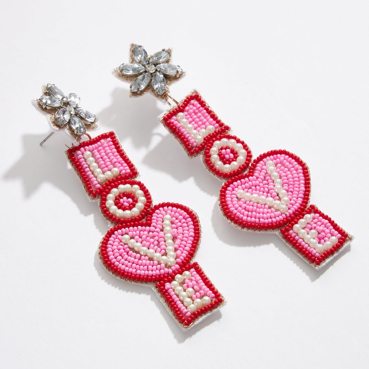 Valentine's Day LOVE Seed Beads Earrings