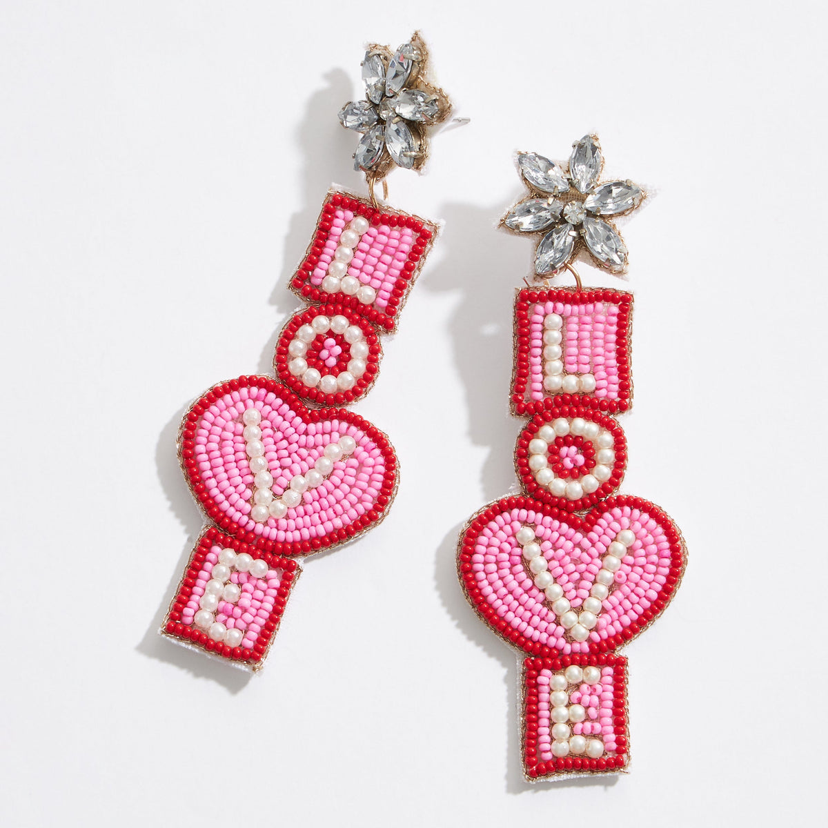 Valentine's Day LOVE Seed Beads Earrings