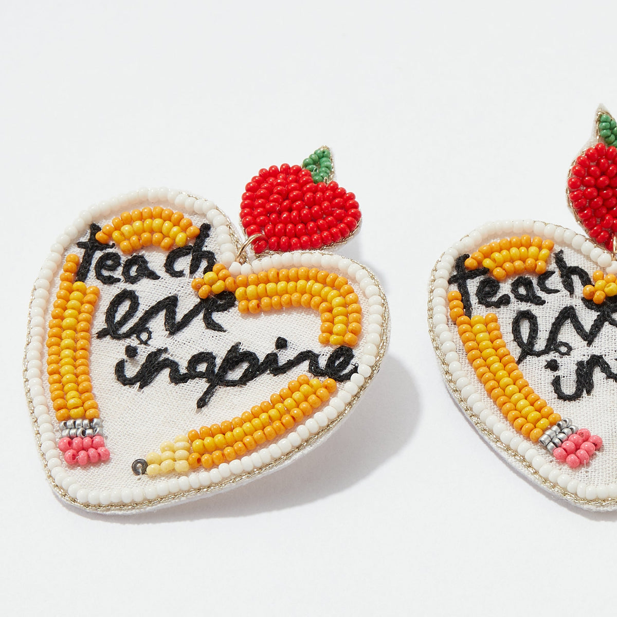 'Teach Love Inspire' Seed Bead Earrings