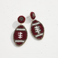 Baseball Seed Bead Earrings