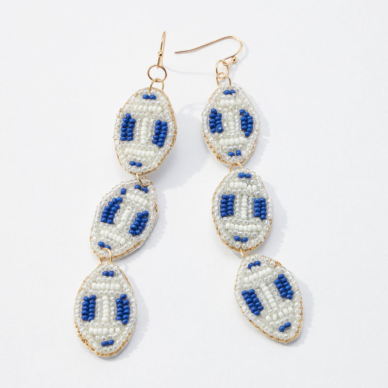 college football seed bead earrings