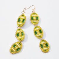 college football seed bead earrings