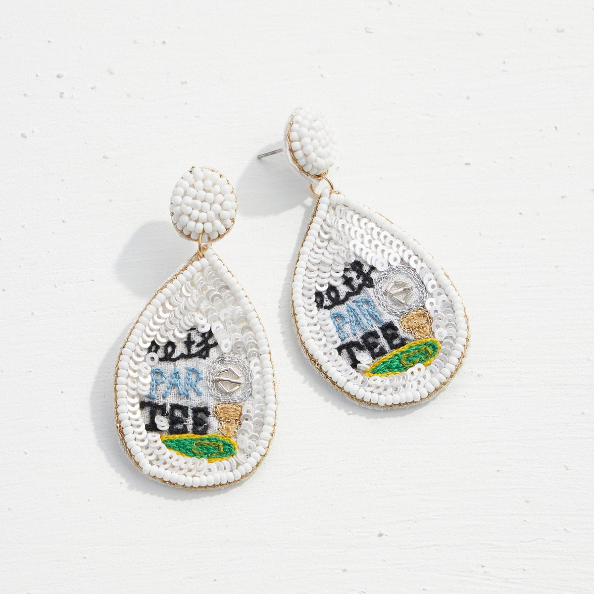 Let's Par Tee Seed Bead Earrings