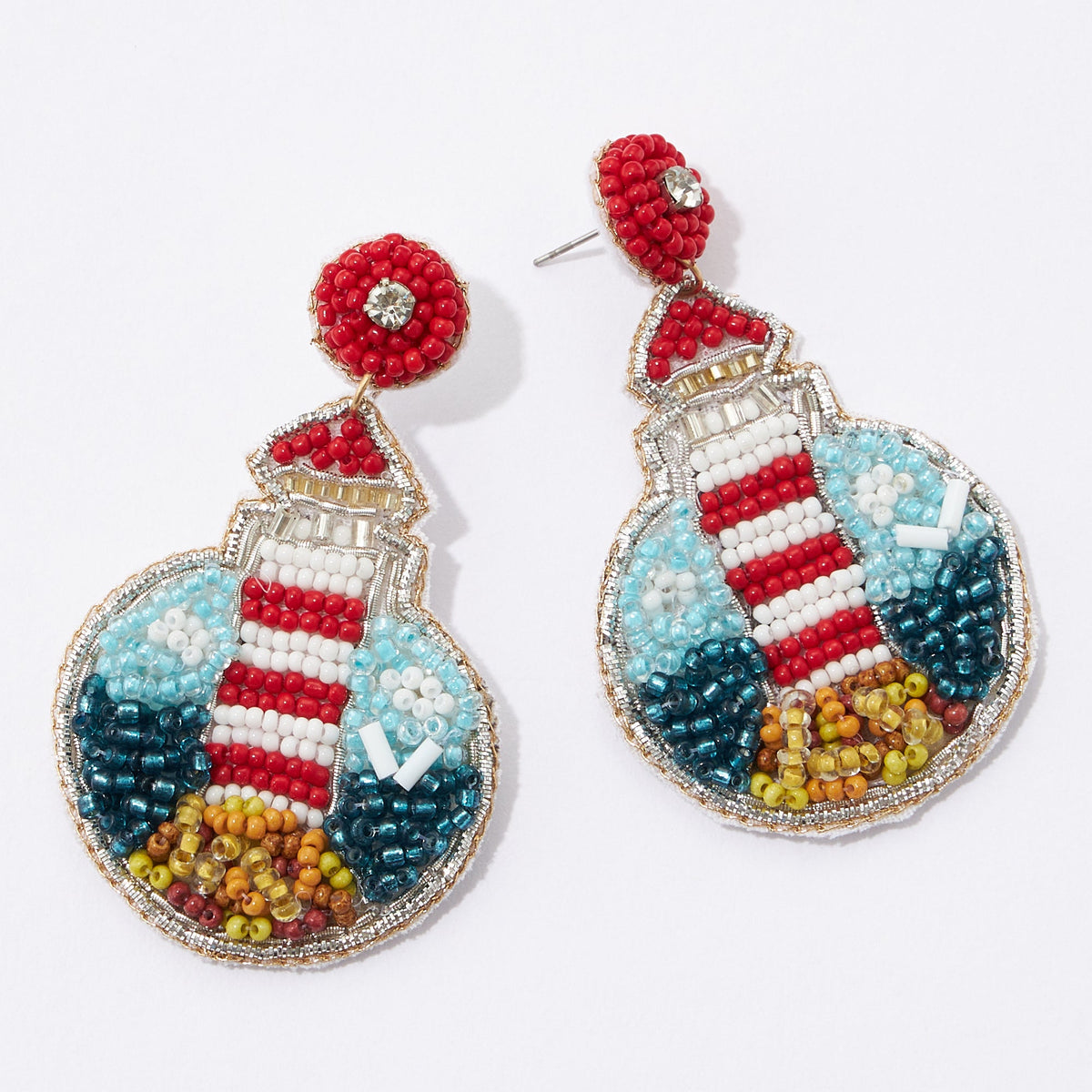 Lighthouse Seed Bead Earrings