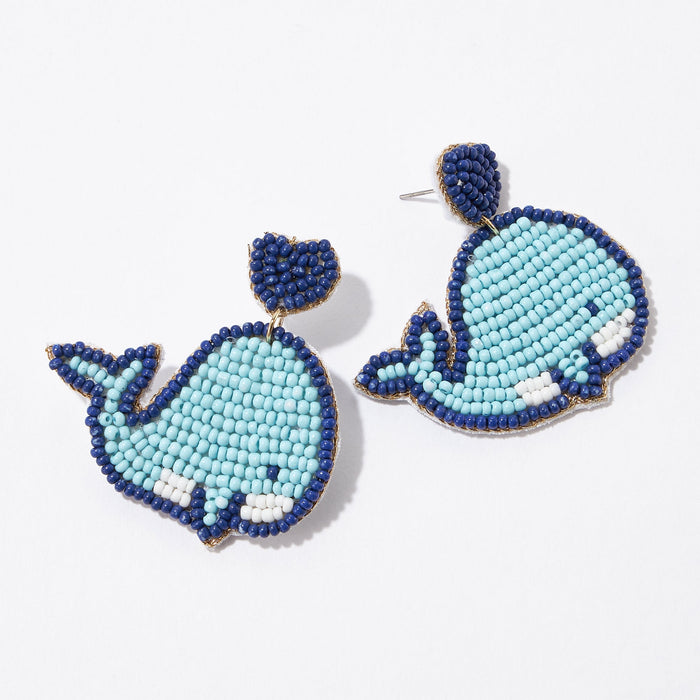 Whale Seed Bead Earrings