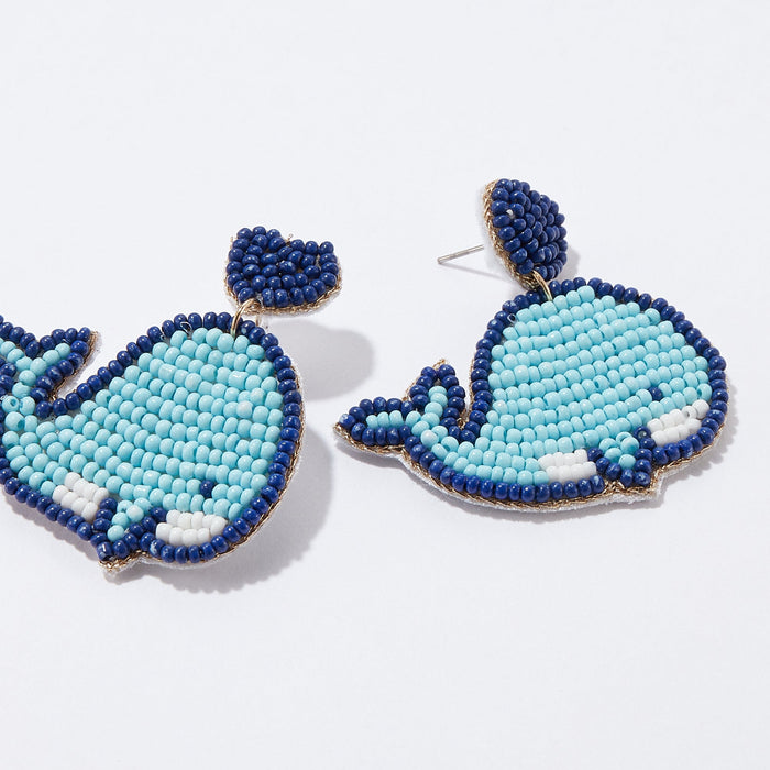 Whale Seed Bead Earrings