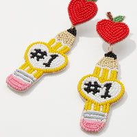 Pencil Earrings for Teacher's Day