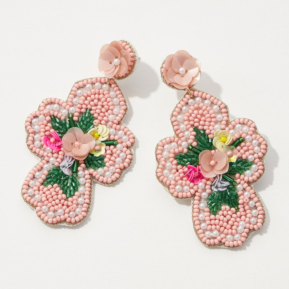 Easter Flower Cross Indian Beads Earring