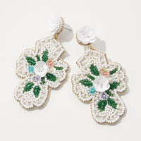 Easter Flower Cross Indian Beads Earring