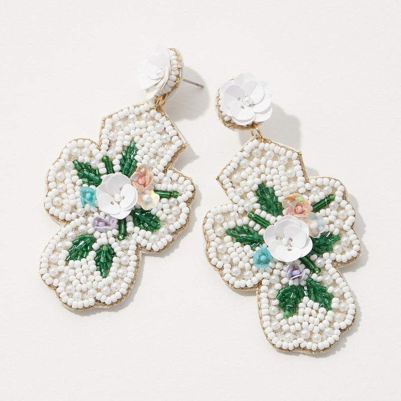 Easter Flower Cross Indian Beads Earring