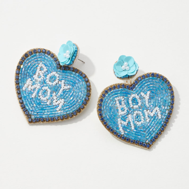 Boy Mom or Girl Mom Beaded Post Earrings