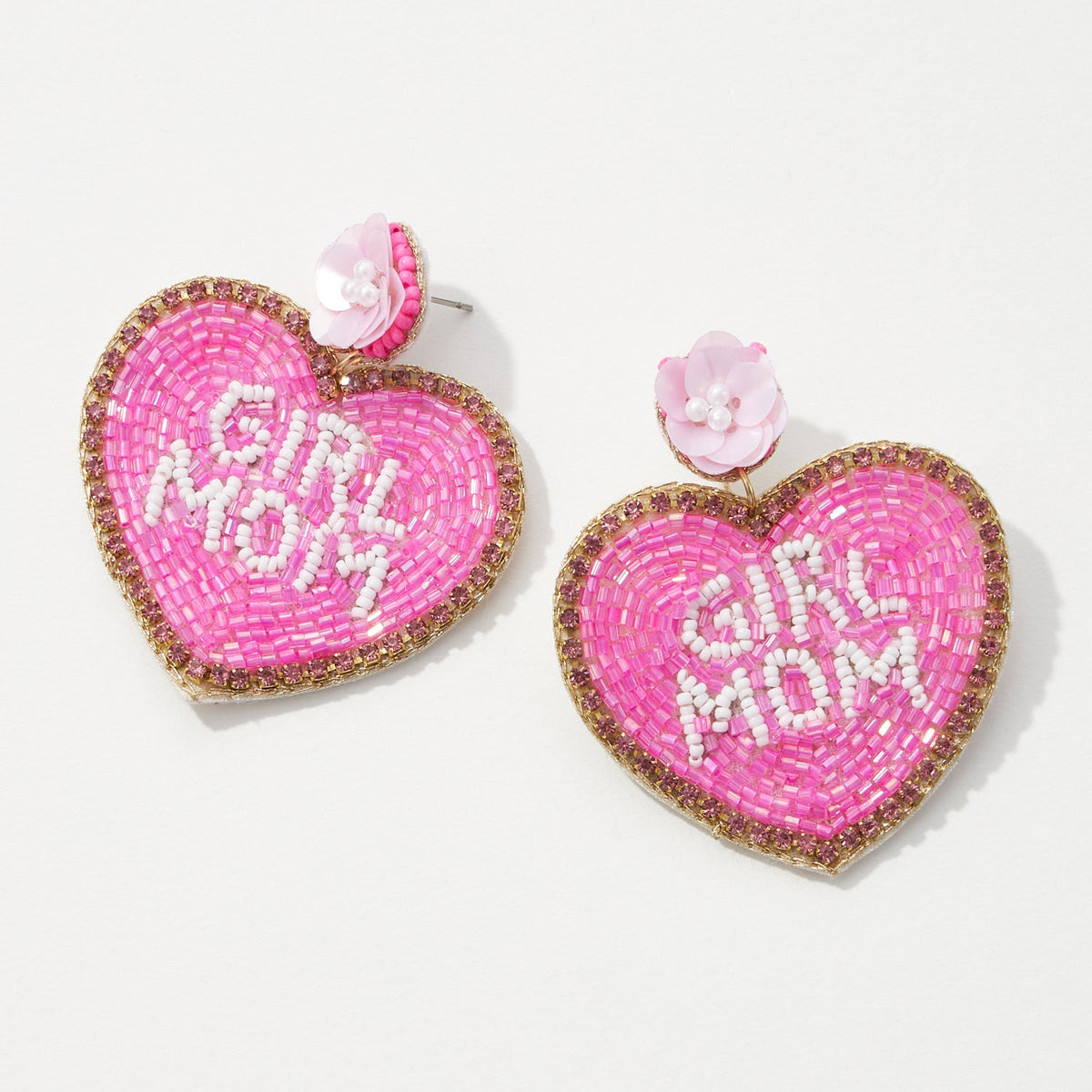 Boy Mom or Girl Mom Beaded Post Earrings