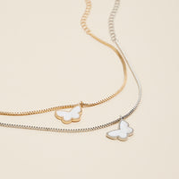 MOP Butterfly Charm Basic Chain Anklet