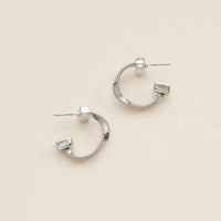 Modern Coil Hoop Earrings – Gold and Silver Geometric Minimalist Design