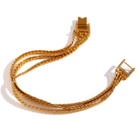 Dainty 18K Gold Plated Stainless Steel Chain Bracelet