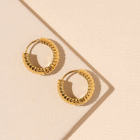 Fashionable 18K Gold Plated Stainless Steel Earrings