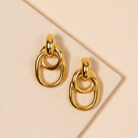 18K Gold Plated Stainless Steel Post Earrings