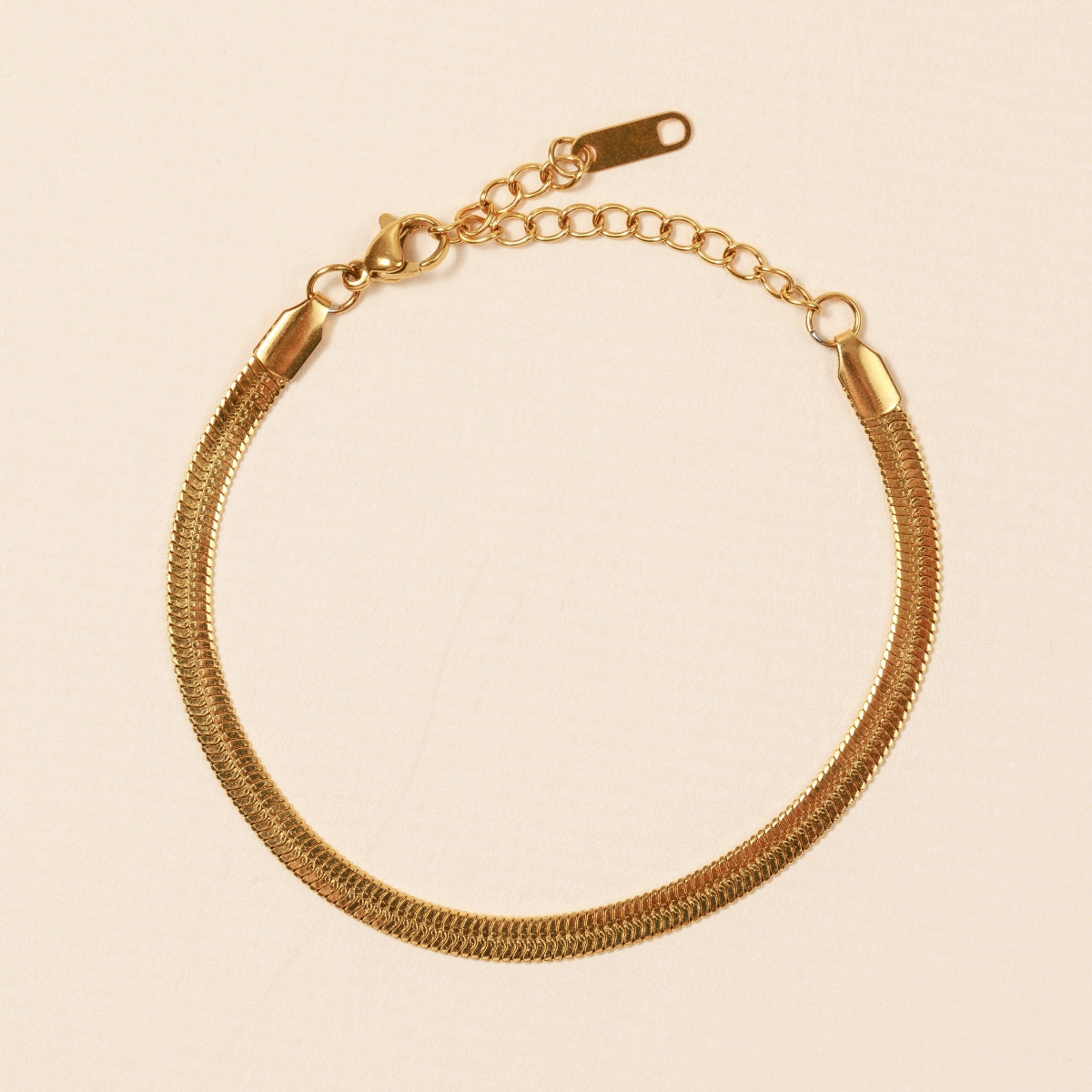 Snake Chain 18K Gold Plated Stainless Steel Bracelet