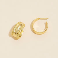 Gold Dip Open Hoop Earrings