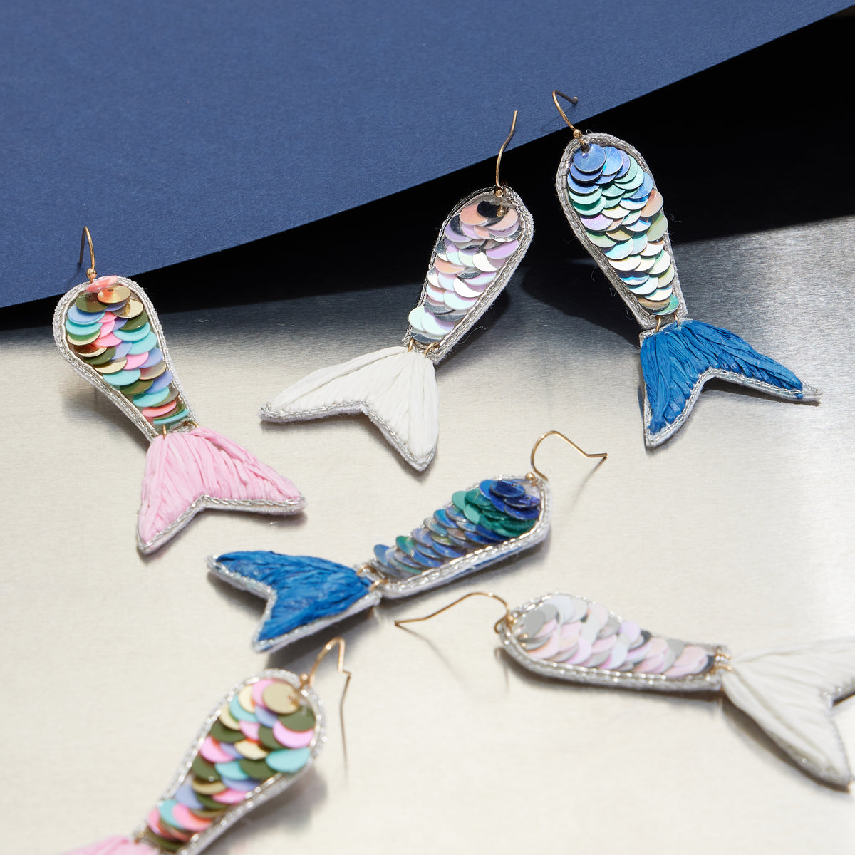 Mermaid Tail Sequined Earrings