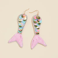 Mermaid Tail Sequined Earrings