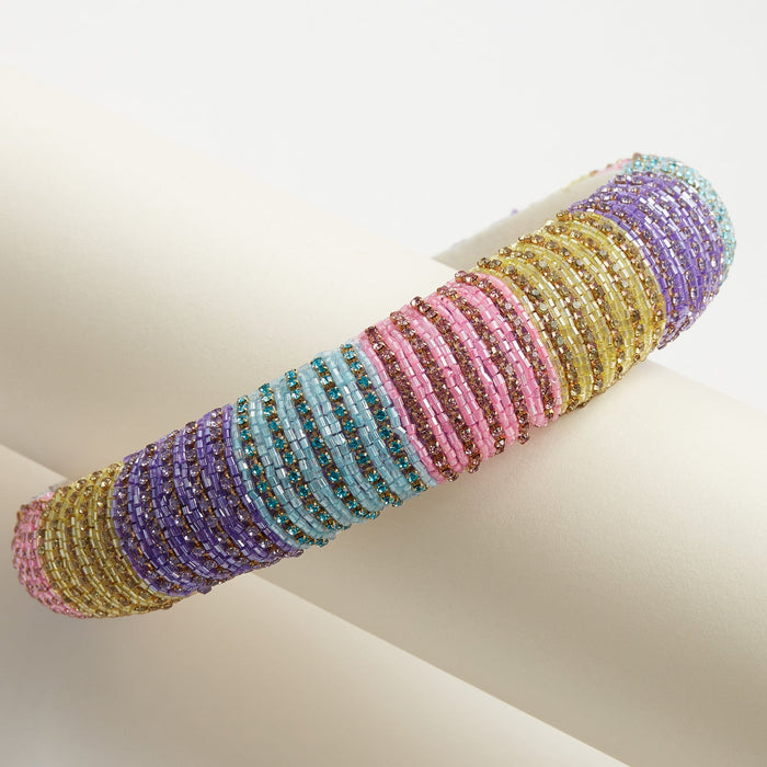 Multi Colored Seed Bead Headband