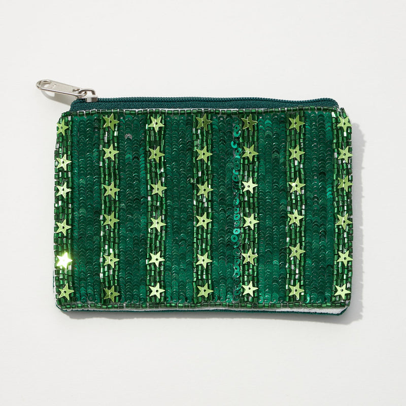 Sequin with Stars St. Patrick's Day Coin Pouch