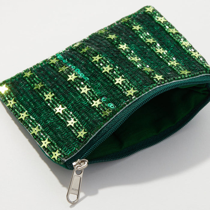 Sequin with Stars St. Patrick's Day Coin Pouch