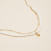 Shell Charm Beaded Layered Anklet