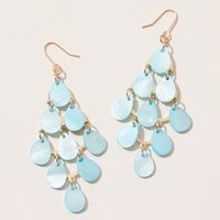 Tear Drop Mother of Pearl Dangling Earrings