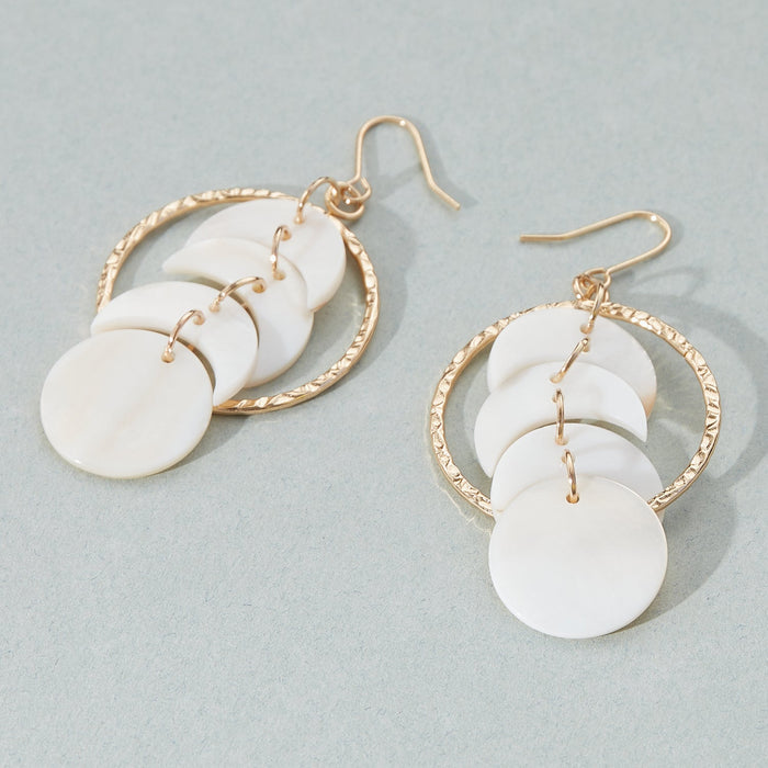 Classic Mother of Pearl Disc Earrings