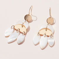 3 Drop Mother of Pearl  Earrings