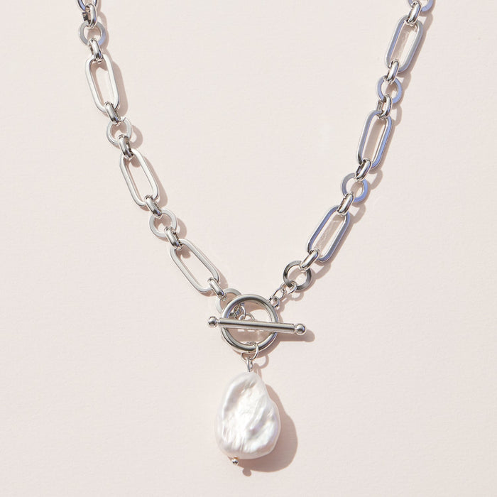 Freshwater Pearl Pedant with Toggle Necklace