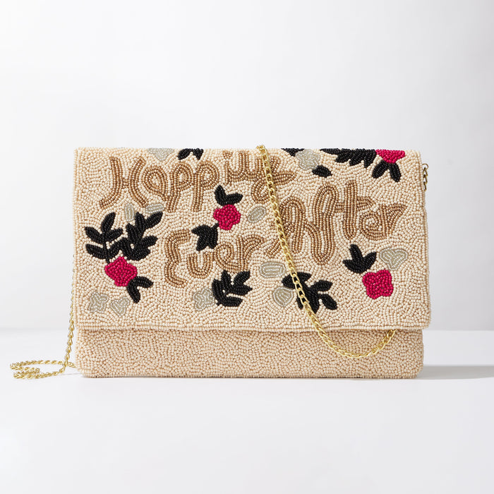 Happily Ever After Seed Beads Clutch Bag