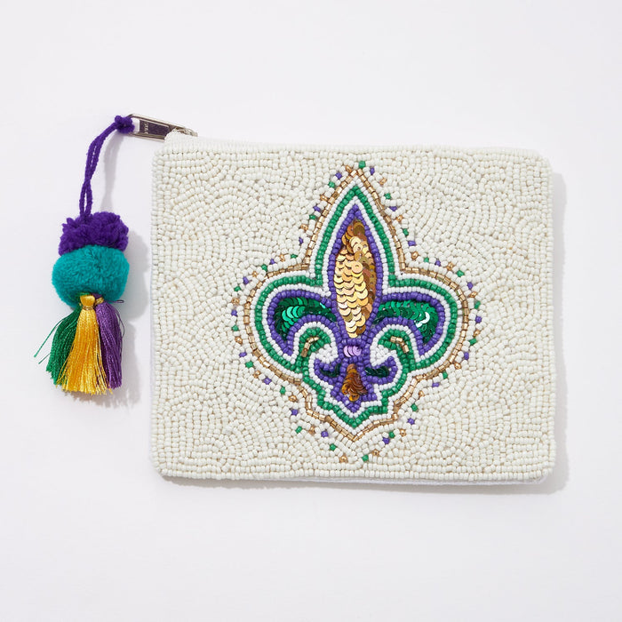 Mardi Gras Fleur De Lis Pouch