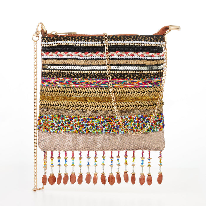 Boho Beaded Crossbody Bag