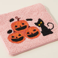 Pumpkins Seed Bead Canvas Pouch