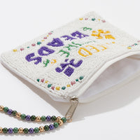 Mardi Gras "I NEED MORE BEADS" Pouch