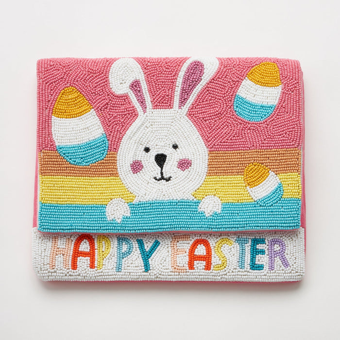 Eater Bunny Indian Beaded Clutch Bag