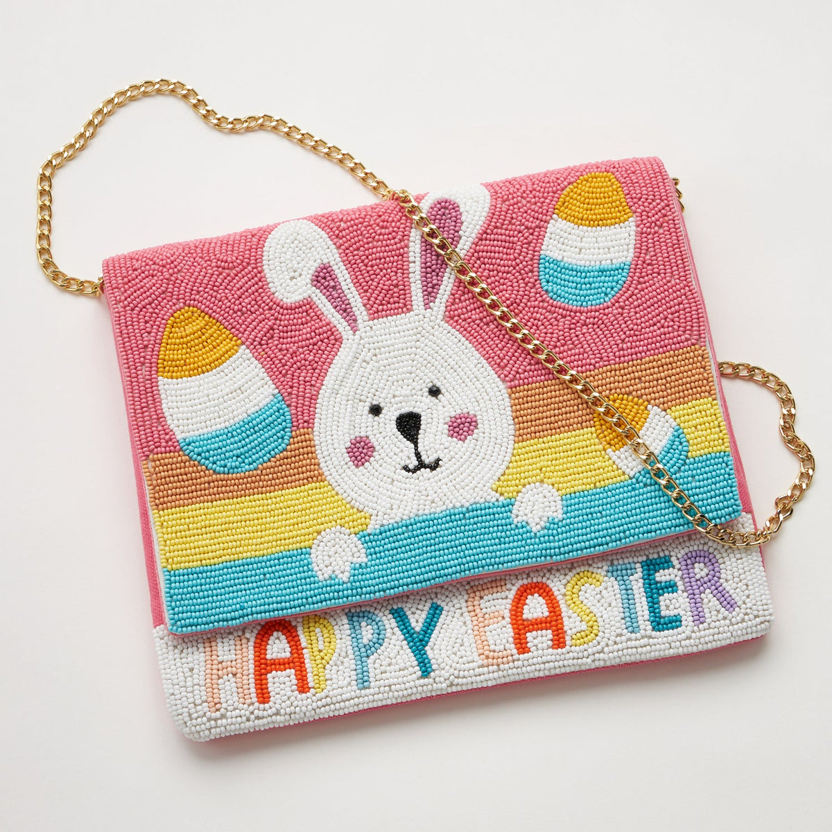 Eater Bunny Indian Beaded Clutch Bag