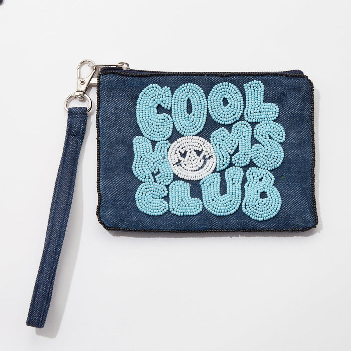 Cool Moms Club Beaded Coin Pouch