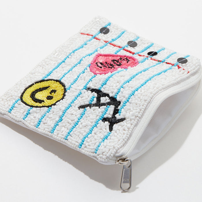 A+ Student's Notebook Beaded Coin Pouch for Teacher's Day