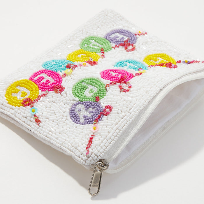 Happy Easter Seed Bead Coin Pouch