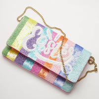 Shiny Sequin Easter Clutch Bag