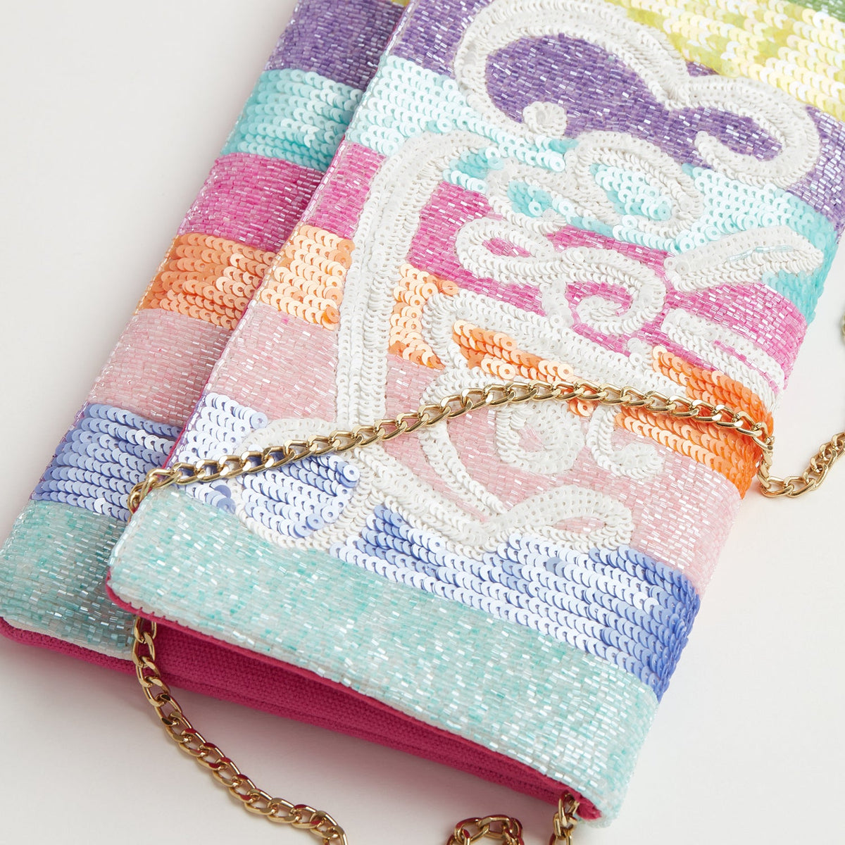 Shiny Sequin Easter Clutch Bag