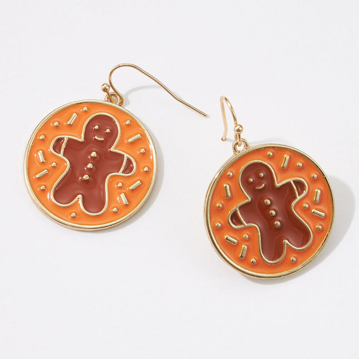 Christmas Gingerbread Cookie Epoxy Earrings