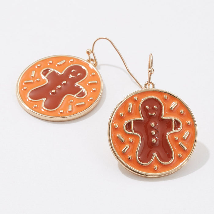 Christmas Gingerbread Cookie Epoxy Earrings