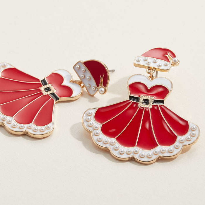 Christmas Santa Girl Drop Earrings